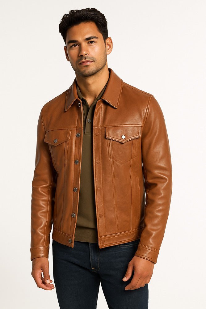 classic-leather-jacket-genuine-leather-regular-fit-spread-collar-zip-front-closure-aviator-style-3138767 Classic Leather Jacket Genuine Leather Regular Fit Spread Collar Zip Front Closure Aviator Style - Pelleaura | Premium Quality Leather Stuff Brand USA
