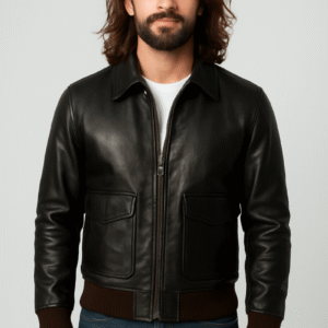 Dark brown antique leather biker jacket - Pelleaura | Premium Quality Leather Stuff Brand USA