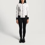 Donna Blake White Leather Bomber Jacket - Pelleaura | Premium Quality Leather Stuff Brand USA