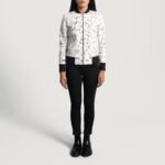 Donna Blake White Leather Bomber Jacket - Pelleaura | Premium Quality Leather Stuff Brand USA