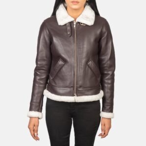 Kelsee Blue Leather Biker Jacket For Women - Pelleaura | Premium Quality Leather Stuff Brand USA