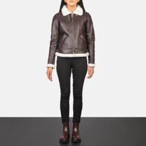 Kelsee Blue Leather Biker Jacket For Women - Pelleaura | Premium Quality Leather Stuff Brand USA