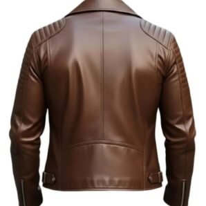 Men’s Chocolate Brown Biker Leather Jacket - Pelleaura | Premium Quality Leather Stuff Brand USA
