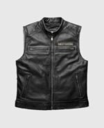 Men's Harley Davidson Passing Link Leather Vest - Pelleaura | Premium Quality Leather Stuff Brand USA