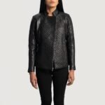 Orient Grain Quilted Black Leather Biker Jacket - Pelleaura | Premium Quality Leather Stuff Brand USA