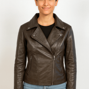 Pelleaura Flashback Maroon Leather Biker Jacket - Pelleaura | Premium Quality Leather Stuff Brand USA