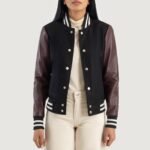 Savant Maroon & Black Hybrid Varsity Jacket - Pelleaura | Premium Quality Leather Stuff Brand USA